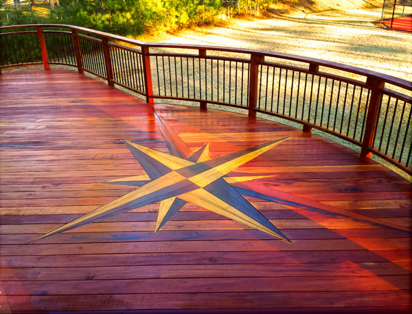 Wood floor decking